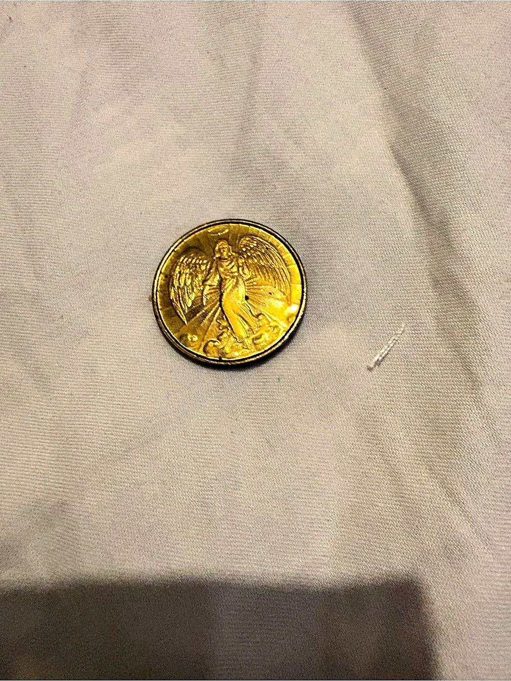 Vintage rare double sided Guardian Angel coin